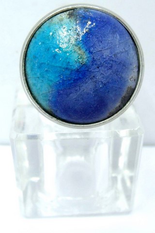 bague raku bleue  C Vue 