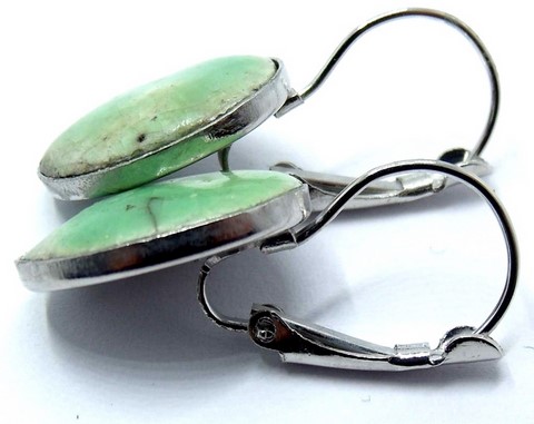 boucles oreilles raku vertes C Vue